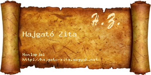 Hajgató Zita névjegykártya